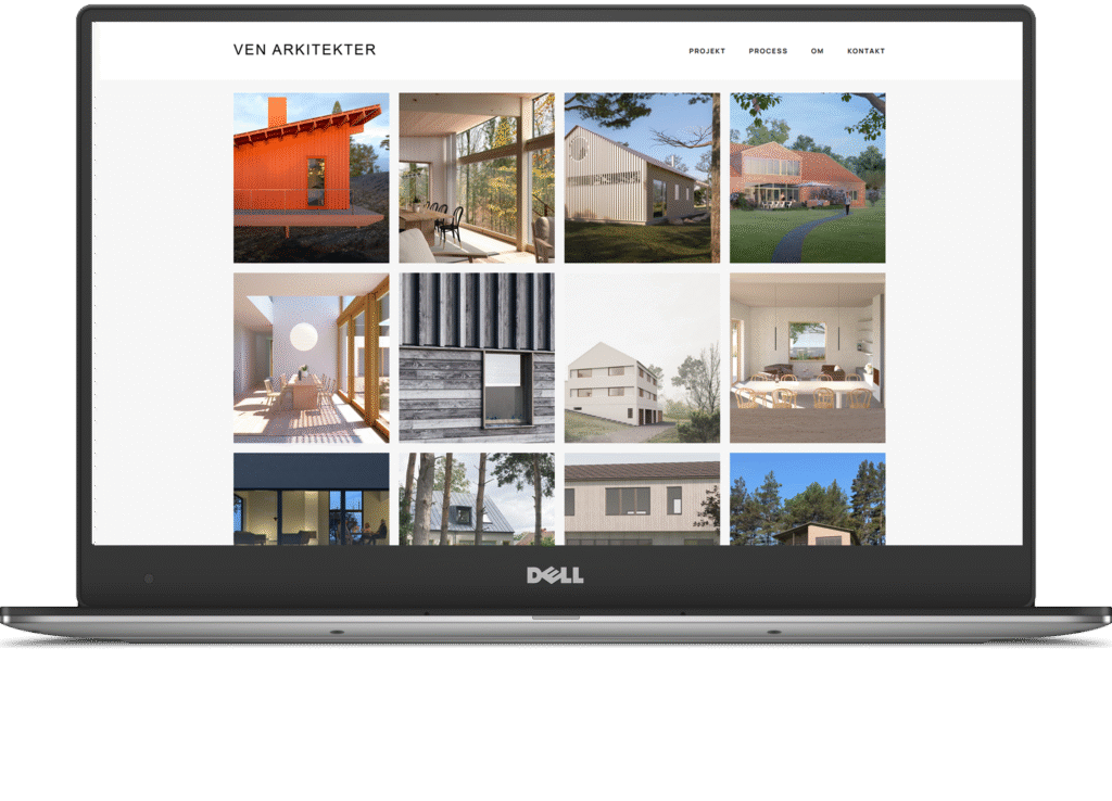 Venarkitekter.se, en hemsida i WordPress som Gast byggt