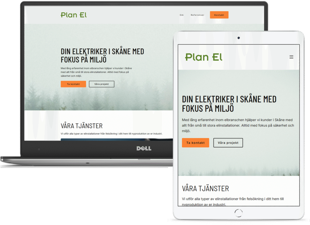 planel.se, en hemsida i WordPress som Gast byggt